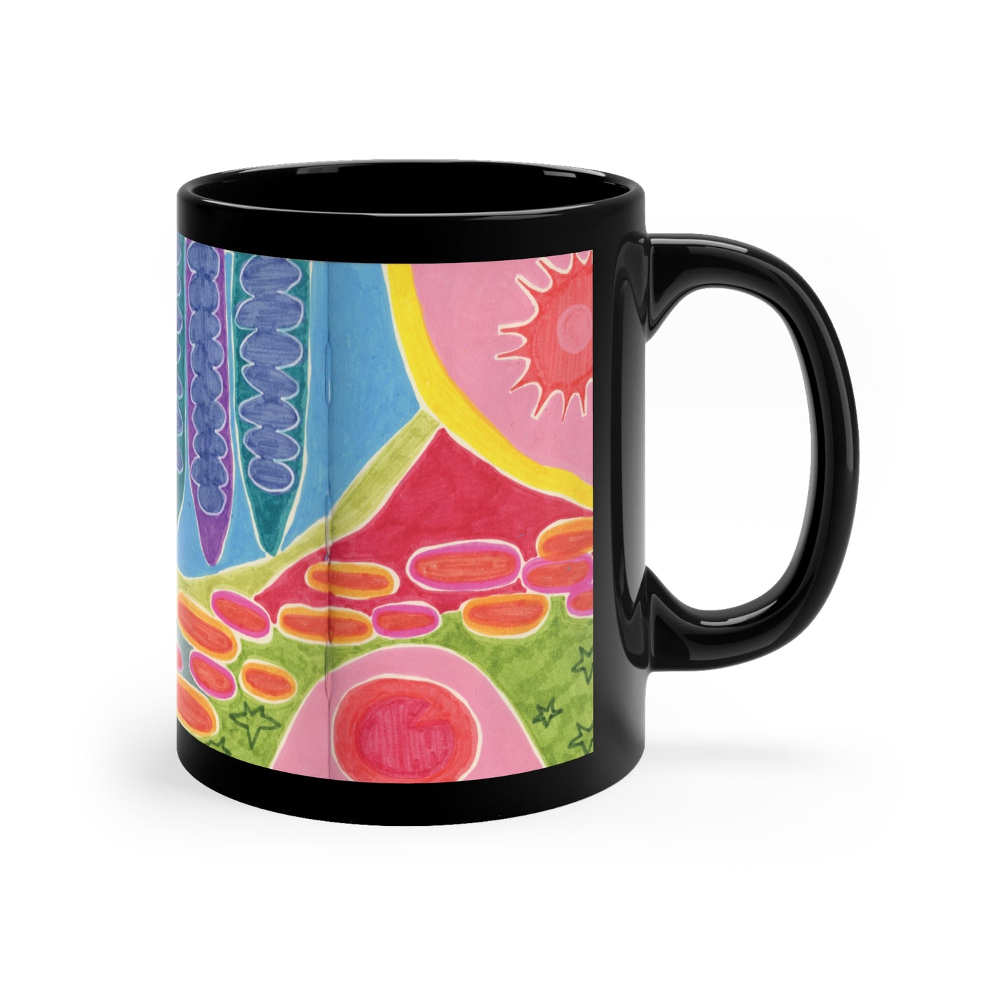 Megatroid's Sunrise Black Coffee Mug, 11oz