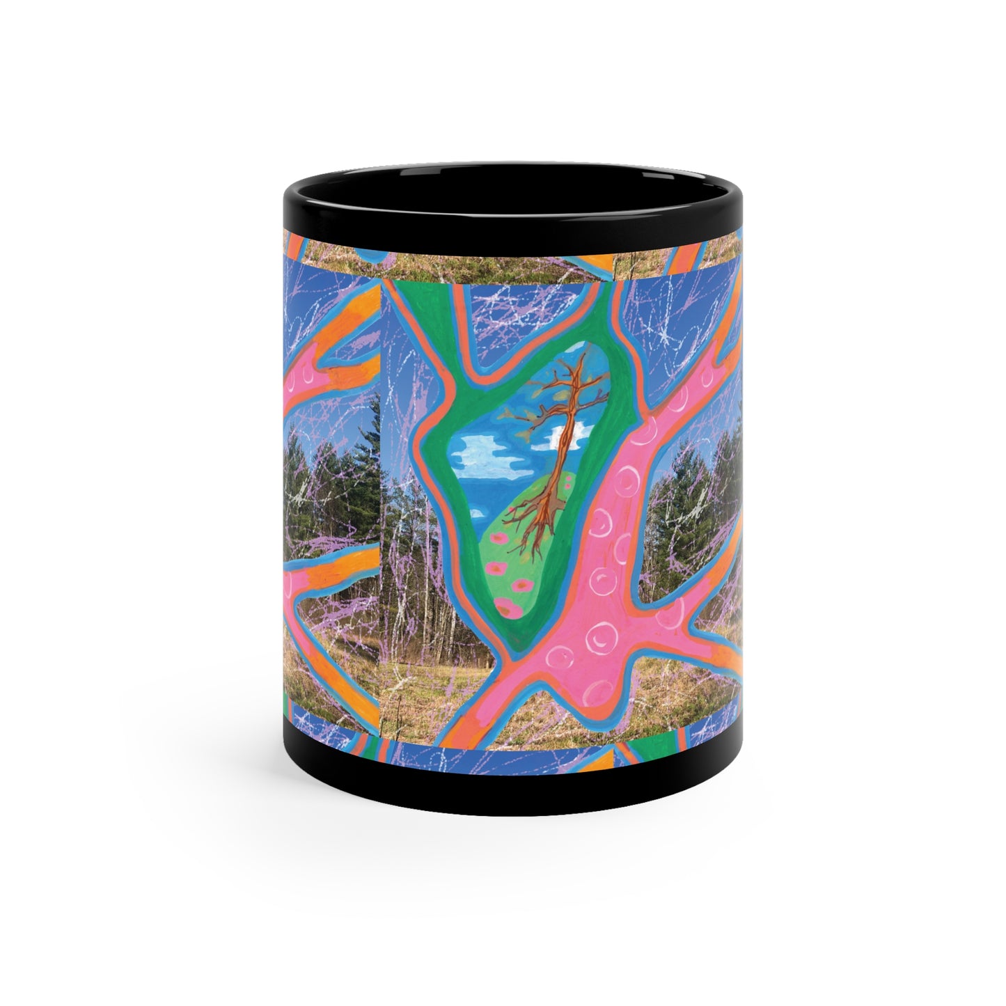 Woodwinds Black Coffee Mug, 11oz