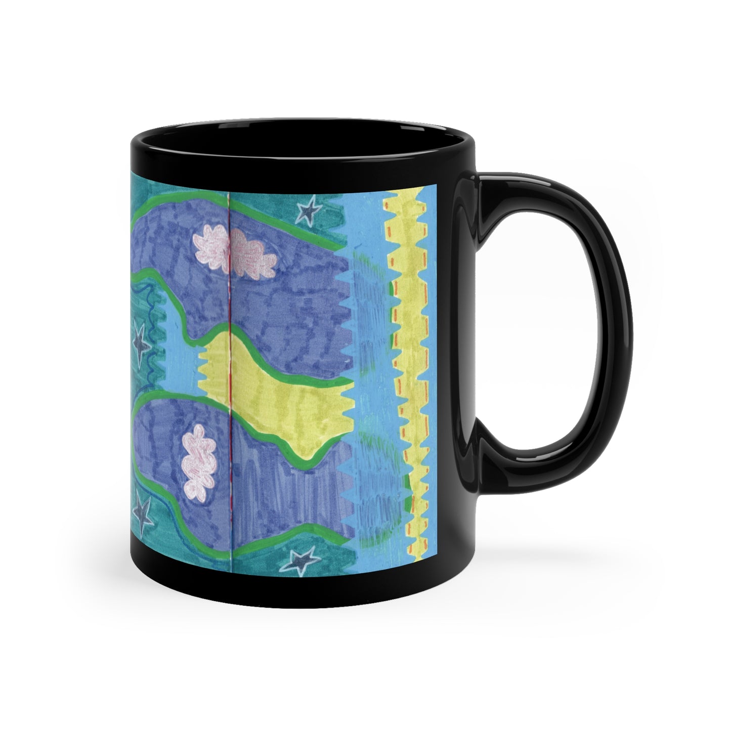 Tigerlily Sketchbook Series 01 Black Coffee Mug, 11oz