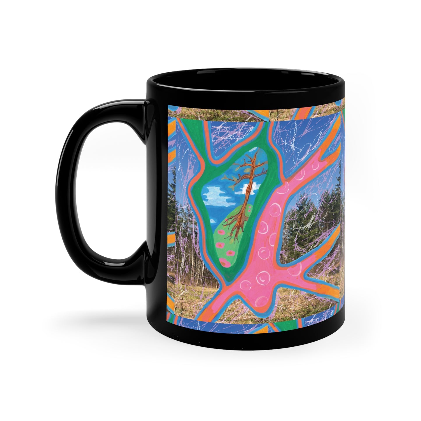 Woodwinds Black Coffee Mug, 11oz