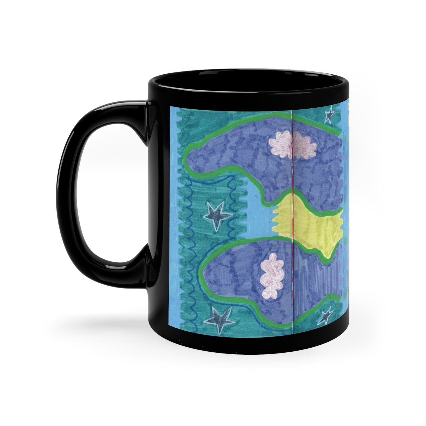 Tigerlily Sketchbook Series 01 Black Coffee Mug, 11oz