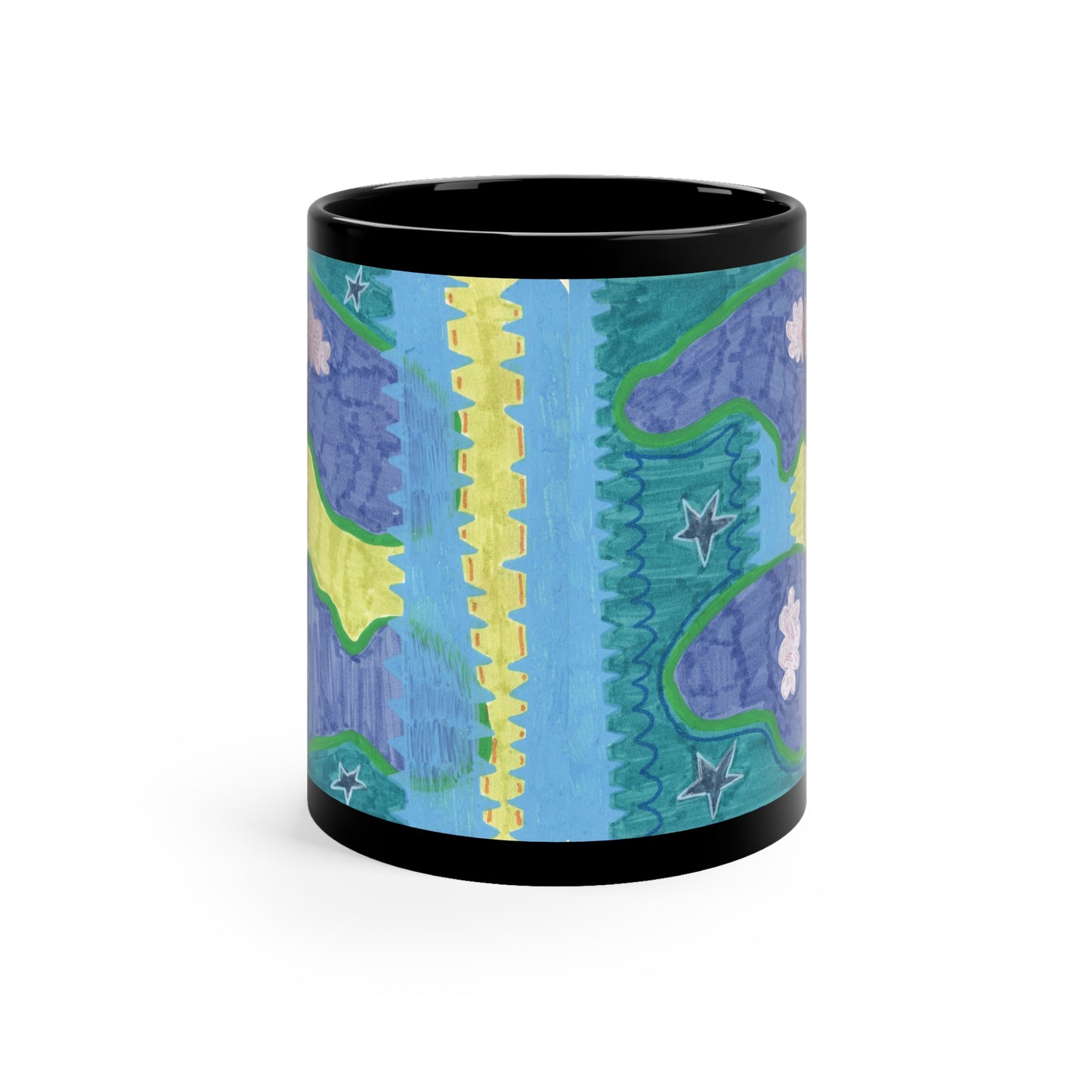 Tigerlily Sketchbook Series 01 Black Coffee Mug, 11oz