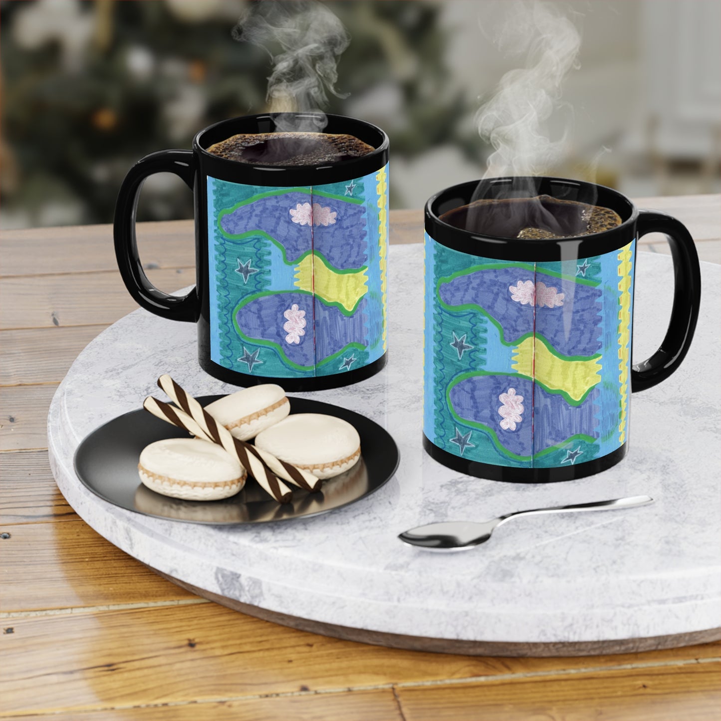 Tigerlily Sketchbook Series 01 Black Coffee Mug, 11oz