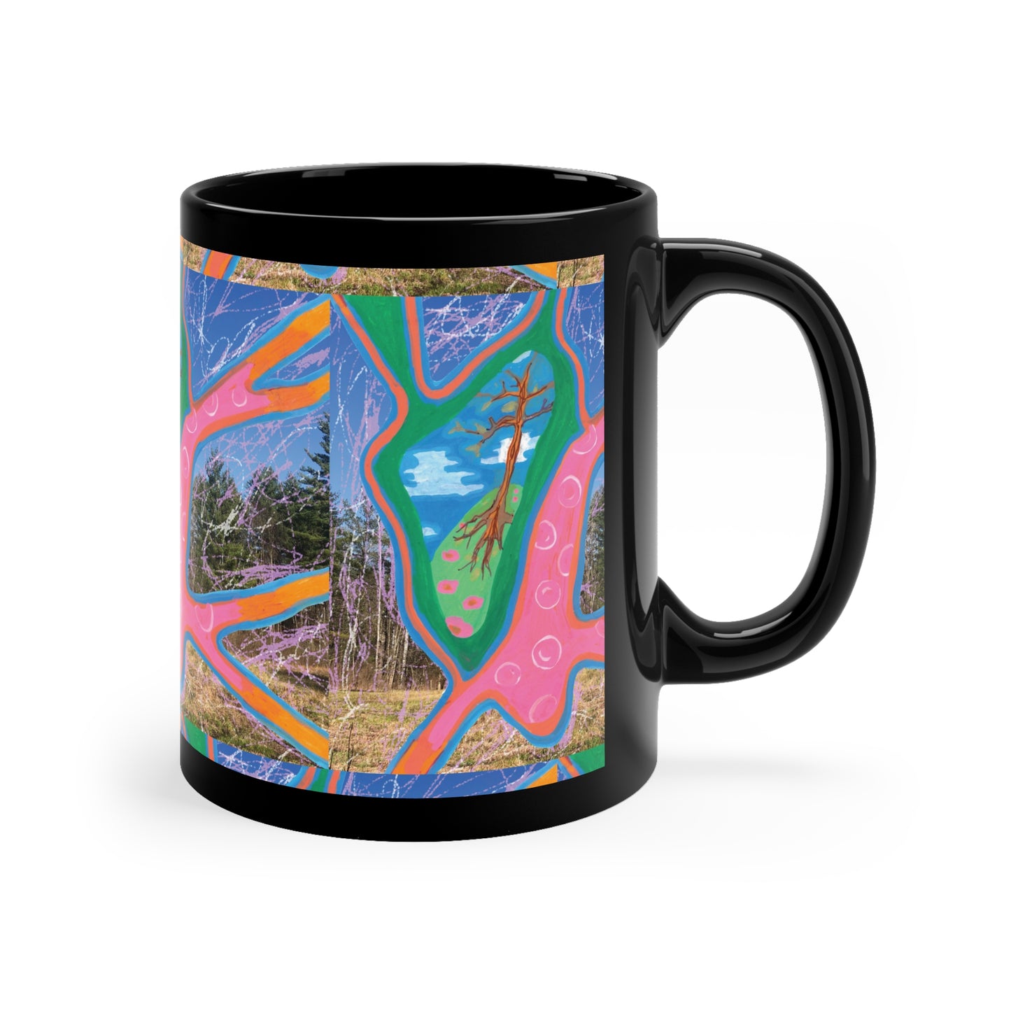Woodwinds Black Coffee Mug, 11oz