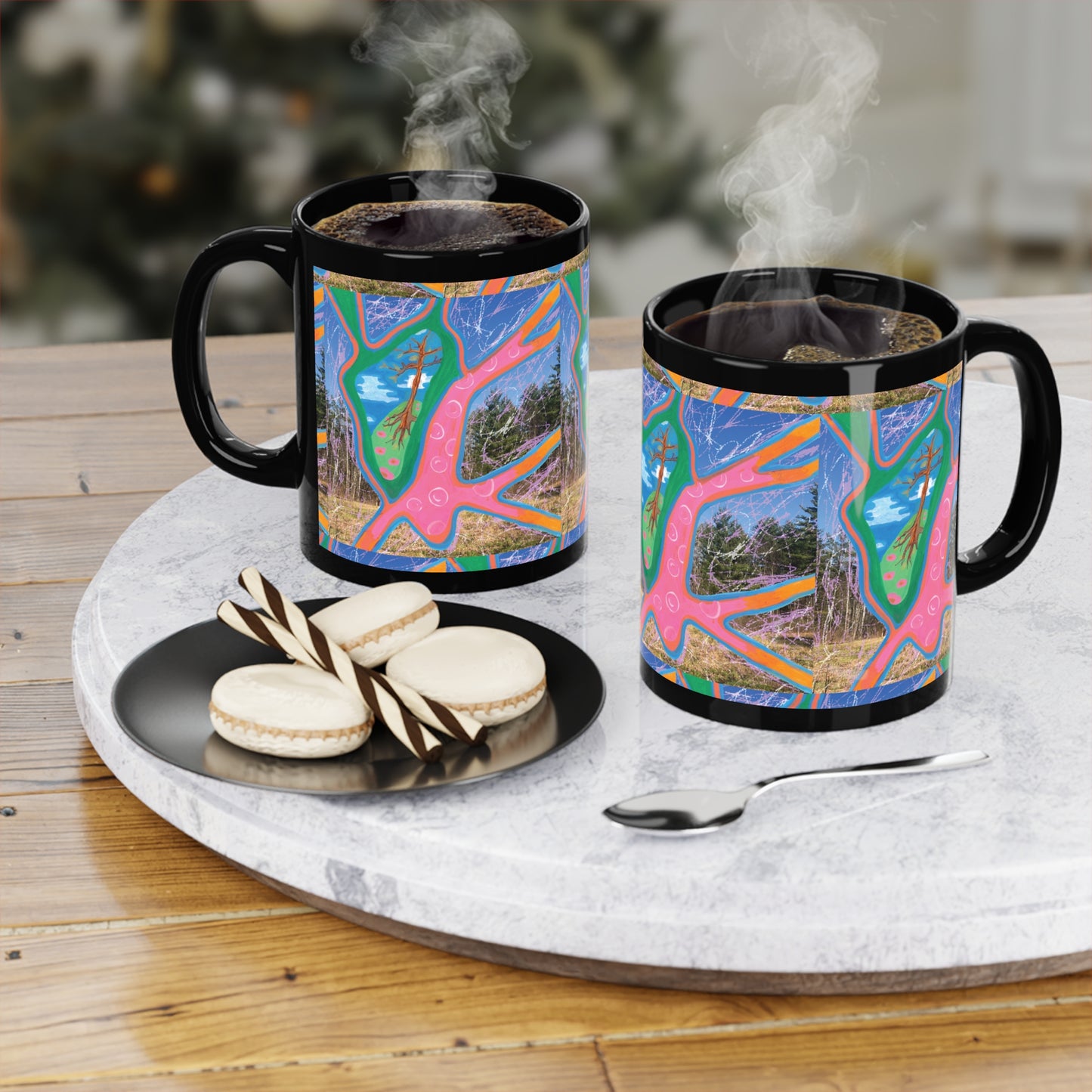 Woodwinds Black Coffee Mug, 11oz