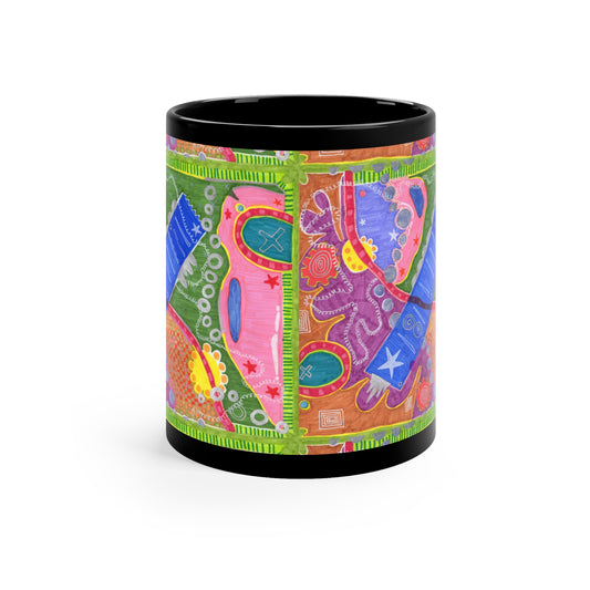 Megatroid's Meltdown Black Coffee Mug, 11oz