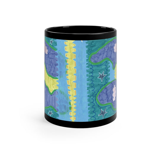 Tigerlily Sketchbook Series 01 Black Coffee Mug, 11oz