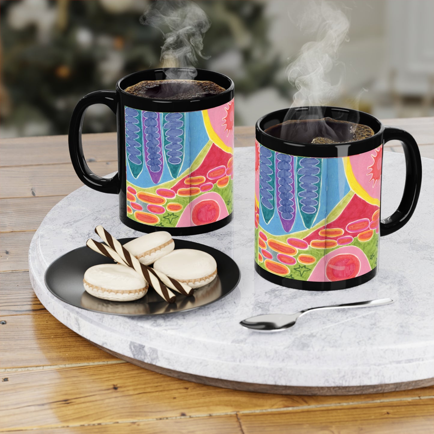 Megatroid's Sunrise Black Coffee Mug, 11oz